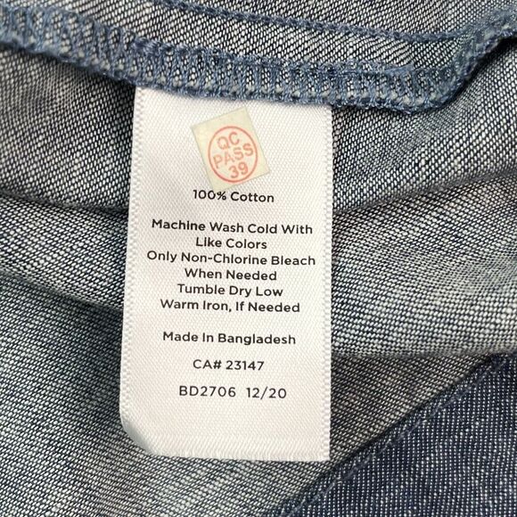 Talbots Chambray Midi Dress Size 14W Shift Coastal Relaxed Capsule Beachy - Picture 12 of 12